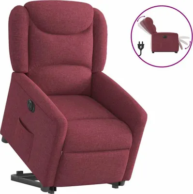 Image de Fauteuil relax releveur électrique vin rouge Tissu