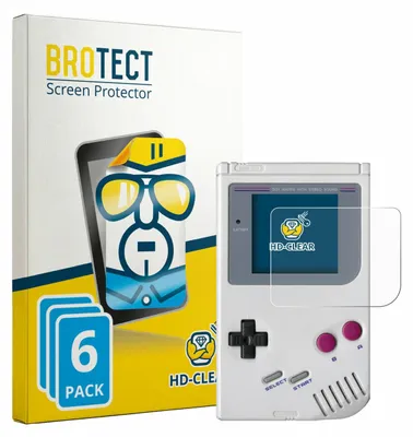 Produktbild von 6x Für Nintendo Gameboy (1989) Schutzfolie BROTECT Displayschutz Display Schutz Folie Klar Transparent