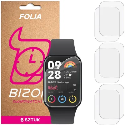 Produktbild von 6x Schutzfolie für den Bildschirm für Xiaomi Mi Band 8 Pro, Bizon Watch HydroFlex