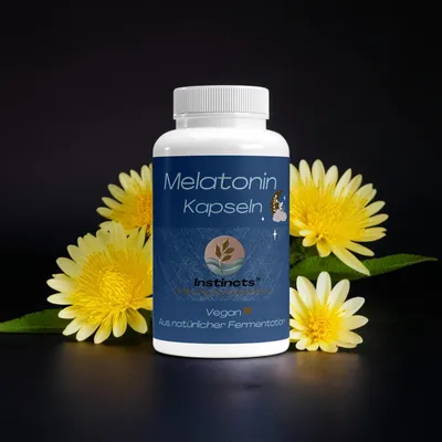 Produktbild von Instincts Melatonin - 75 Kapseln, Vegan, aus natürlicher Fermentation