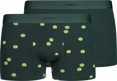 Produktbild von Skiny Herren Pant 2er Pack Baumwolle Multipack Tennis Ball Selection Grün