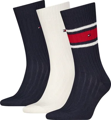 Obrázok produktu pre 3 páry Tommy Hilfiger Men TH Men Giftbox 3P veľkosť 39 - 46 Business Socks Giftbox, farba: Navy, ponožky a pančuchy: 43-46