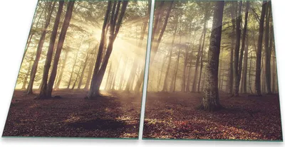 Produktbild von Herdabdeckplatte Glaskeramik 2-Teilig 2x40x52 Natur Braun Abdeckung Spritzschutz Glas
