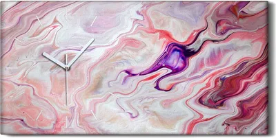 Produktbild von Wandbild Leinwand Bilder Wanduhr Geräuschlos 60x30 Malerei Abstrakte Kunst - weiße Hände