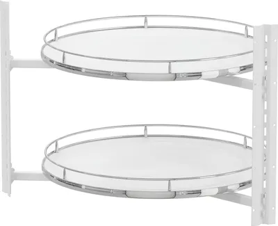 Produktbild von VS COR Wheel Pro Drehteller für Eckschrank Organizer - Rondell Küchenschrank drehbar 4/4-Kreis, KB 900mm, weiß/chrom