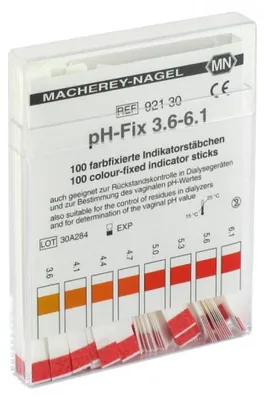 Immagine prodotto di MACHEREY-NAGEL ph Fix 3,6-6,1 stick indicatore fissato a colori, 100 stick
