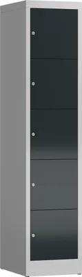 Zdjęcie produktu dla Szafka zamykana XL Szafka zamykana 5 przedziałów 1800x400x500mm, jasnoszary/antracyt X-523518