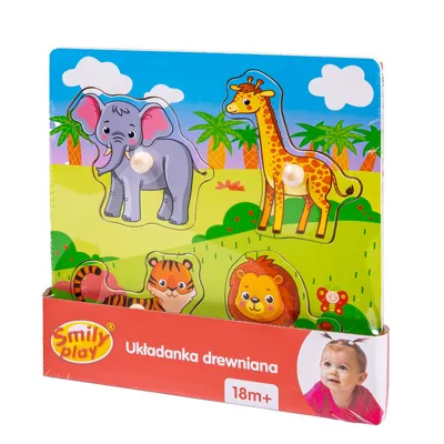 Image de Puzzle safari en bois SmilyPlay SPW83614 36146