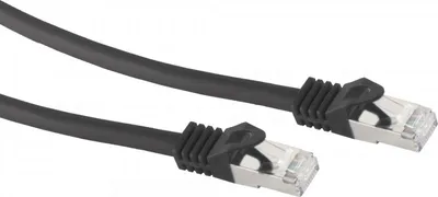 Produktbild von Patch kabel RJ45 S/FTP (PIMF), s kabelem CAT.7 raw, 0,25 m, černý