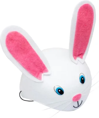 Image de Chapeau de lapin blanc Lapin de Pâques rose