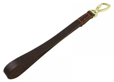 Produktbild von Kurzführer Hund 40cm Leder 2,5cm Breite mit 360° Haken für mittlere und große Hunde