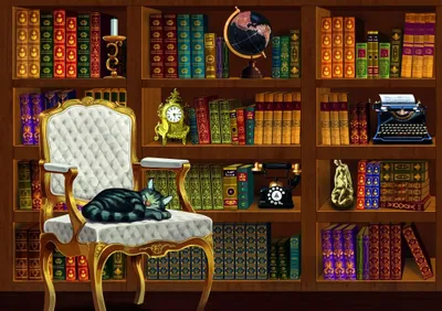 Produktbild von Bluebird Puzzle Puzzle The Vintage Library - 1000 Teile