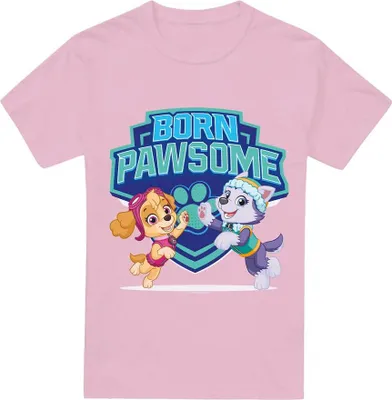 Produktbild von Paw Patrol - "Born Pawsome" T-Shirt für Herren/Damen Uni TV21723 (3XL) (Pink)