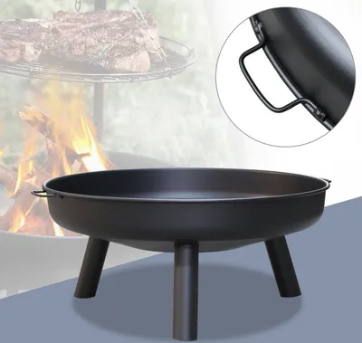 Obrázok produktu pre Jopassy miska na oheň ohnisko odnímateľné kachle záhrada 80 cm ohnivý kôš s otvorom spájkovaný