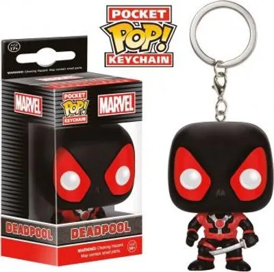 Produktbild von FUNKO POCKET POP SCHLÜSSELANHÄNGER MARVEL DEADPOOL BLACK MINI FIGUR Funko