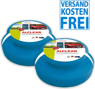 Produktbild von ALCLEAR Profi Auto Handpolierschwämme 2 St. 130x50 mm für Wachse, Polituren