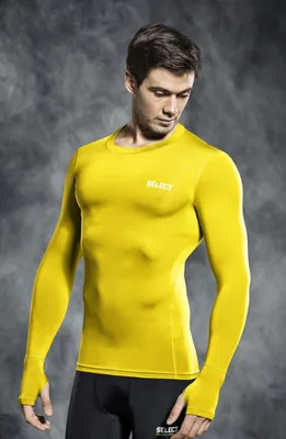 Image de SELECT Maillot de compression manches longues jaune 164