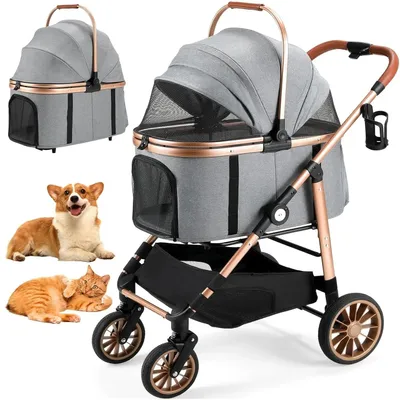 Produktbild von Hundewagen - Hunde-Buggy - Haustier-Buggy - Tierwagen - Transportwagen - Tragfähigkeit: 25 kg