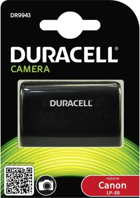 Obrázek produktu pro Duracell DR9943 - Baterie - Li-Ion - 1400 mAh - pro Z-Cam E2C, Blackmagic Micro Studio Camera 4K, Canon EOS 5D, 5DS, 60, 6D, 70, 7D, 90