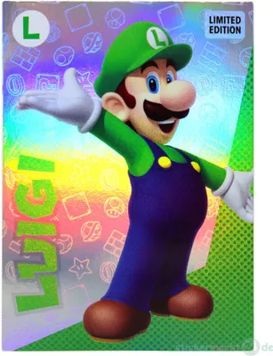 Produktbild von Panini Super Mario Sticker - Play Time - Limited Edition Card - Luigi Gold Karte