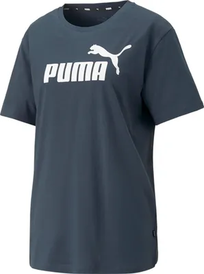 Produktbild von PUMA Essentials Logo Boyfriend T-Shirt Damen 92 - dark night S