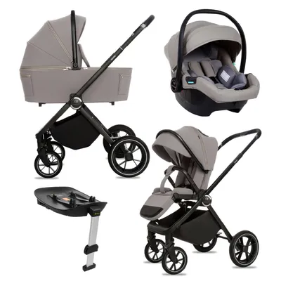 Obrázek produktu pro Babylux® Kočárek 4v1 Set Gavia, Skládací A Lehký, Kombinovaný Kočárek Včetně Korbičky, Cestovního Kočárku, Autosedačky I-Size, Základny Do Auta, 4 Polohy Sklonu, 0–22 kg, Uv 50+