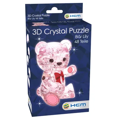 Produktbild von HCM KINZEL 3D Kristallpuzzle Bär Lilie 48 Teile