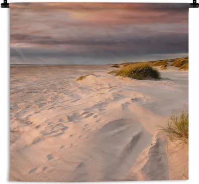 Produktbild von MuchoWow® Wandteppich Wandbehang Sand - Sonne - Meer 150x150 cm Tapisserie Dekoration Wandtuch - Wohnaccessoires - Modernes