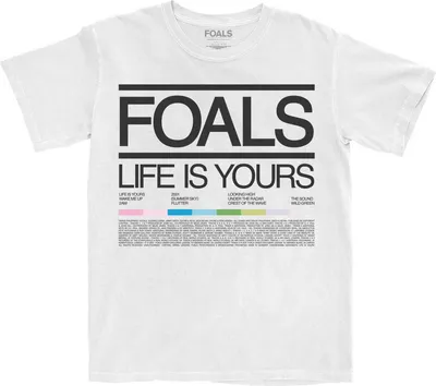 Produktbild von Foals - "Life Is Yours" T-Shirt für Herren/Damen Uni RO3656 (M) (Weiß)