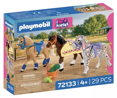 Produktbild von PLAYMOBIL Three Horses For Collecting Figur   Kinder  One Size