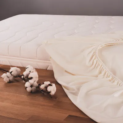 Produktbild von Blumtal Baumwolle Spannbettlaken für Topper 90x200 cm Basics Jersey - Spannbetttuch aus Baumwolle - Elfenbein