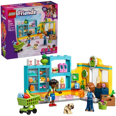 Produktbild von LEGO Friends Heartlake City Mini-Markt - Spielzeugladen mit 2 Mini Puppen, Hundefigur, Kasse & Spielzeug Lebensmittelzubehör - Geburtstagsgeschenk für Mädchen ab 5 Jahren - 42680