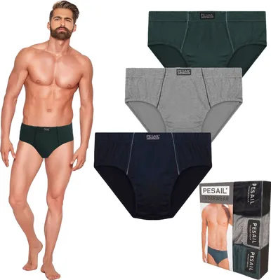 Produktbild von Pesail Herren Slips 3er Pack Unterhose Baumwolle HL801A, 3XL