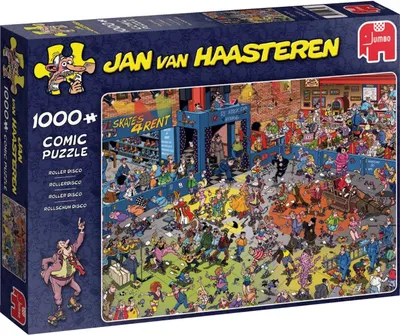 Produktbild von Jan van Haasteren - Rollschuh Disco - 1000 Teile Puzzle