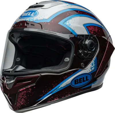 Produktbild von Bell Race Star DLX Flex Xenon Helm, rot/hellblau/silber, L (59/60)