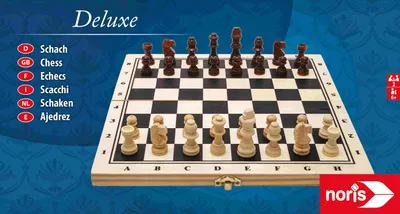 Produktbild von Noris Spiele Deluxe Holz - Schach; 606108014