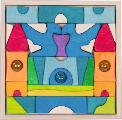 Produktbild von goki Schlossbaupuzzle Burg Funkelstein