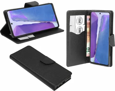 Obrázek produktu pro cofi1453® Pouzdro typu kniha Fancy pro mobilní telefon SAMSUNG GALAXY NOTE 20 (N980F) Pouzdro typu peněženka s funkcí stojánku, slot na karty, černé