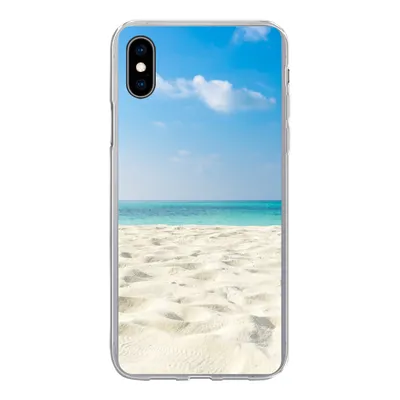 Produktbild von MuchoWow® Handyhülle Schutzhülle Hülle für iPhone Xs Tropisch - Strand - Meer Silikon Softcase Handy Hülle - Handytasche
