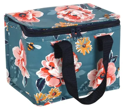 Isolierte Lunchtas mit Blumenmuster, 21x14x13 cm, Polypropylen