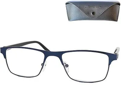 Zdjęcie produktu dla Okulary do czytania metalowe prostokątne stal nierdzewna dla