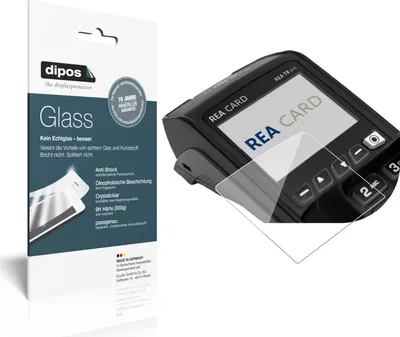 Produktbild von 2x Schutzfolie für REA CARD T8 pro Terminal - Anti-Shock 9H Folie dipos Glass Kunststoffglas