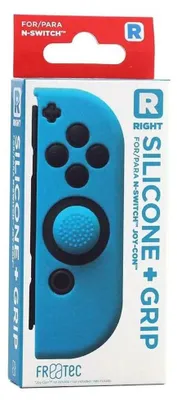 Immagine prodotto di Parte destra in silicone + impugnatura per Joy-Con N-Switch - Blu