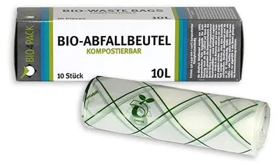 Produktbild von 10 L Abfallbeutel 10er Pack / Müllbeutel / Mülltüte / Biobeutel / Kompostbeutel / Bio4Pack