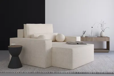 Produktbild von Elegante und Bequeme Chaiselongue für Ihr Wohnzimmer, Liege, Chaiselongue aus Bouclé - Hochwertige Materialien, Modernes Design und Ultimativer Komfort -Chaiselongue Denver - Creme (Anthology 20)