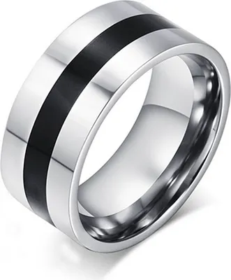Produktbild von Damen Herren Einfache Hochzeit Verlobung Edelstahl Fingerring Band Schmuck-6