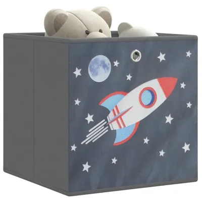 Image de Lot de 4 boîtes de rangement pliables en tissu non tissé