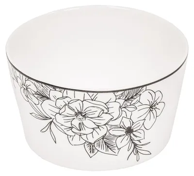 Image de Bol - Motifs floraux - Porcelaine Newbone - 9x9x5 cm