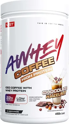 Produktbild von VAST AWhey Coffee (450g) Chocolate Hazelnut - Funktionelle Lebensmittel - Eiweißhaltige Lebensmittel