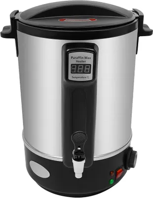Produktbild von 12l Wachsschmelzer Für Die Kerzenherstellung, 220-240v 1100w Elektrischer Wachsschmelztopf, Einstellbare Temperatur 86?-212?, 201 Edelstahl, Für Kleine Wachsgeschäfte Und Herstellung Kerzengeschenken